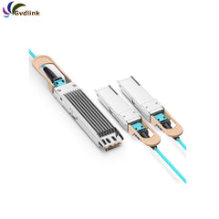 5m MFA7U10-H005 MFA7U10-H005-FLT Mellanox Compatible 400G OSFP Finned Top to 2 x 200G QSFP56 InfiniBand HDR Active Optical Breakout Cable