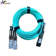 5m MFA7U10-H005 MFA7U10-H005-FLT Mellanox Compatible 400G OSFP Finned Top to 2 x 200G QSFP56 InfiniBand HDR Active Optical Breakout Cable