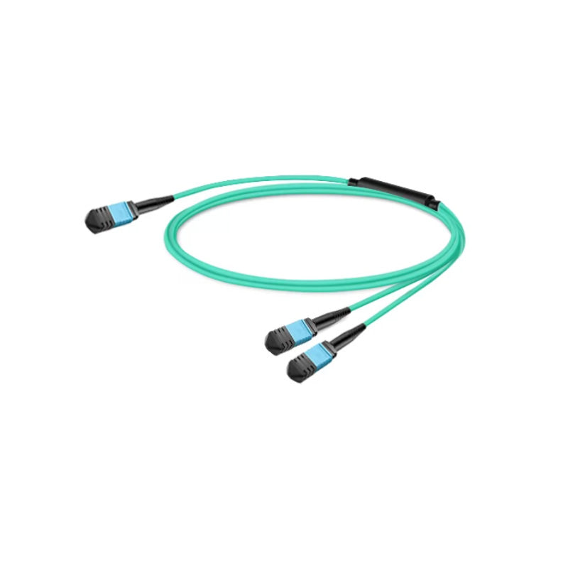 MFP7E20 MMF OM4 MPO12 APC to 2xMPO12 APC 3m Passive Fiber Optic Cable for NVIDIA MFP7E20-N003