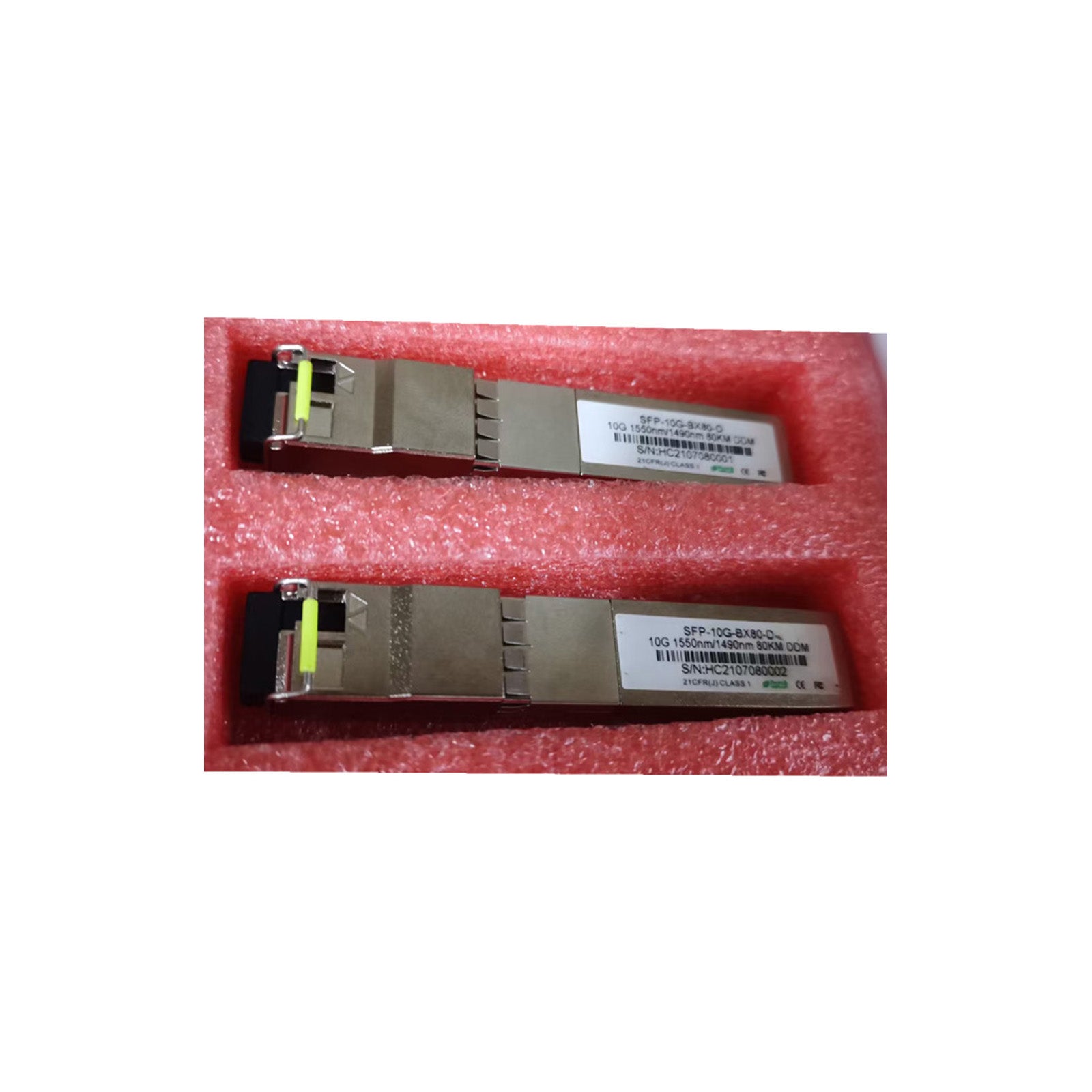 SFP-10G-BX80D-I cisco Compatible 10GBASE BiDi SFP+ 1550nm-TX/1490nm-RX 80km DOM Simplex LC/UPC SMF Optical Transceiver Module