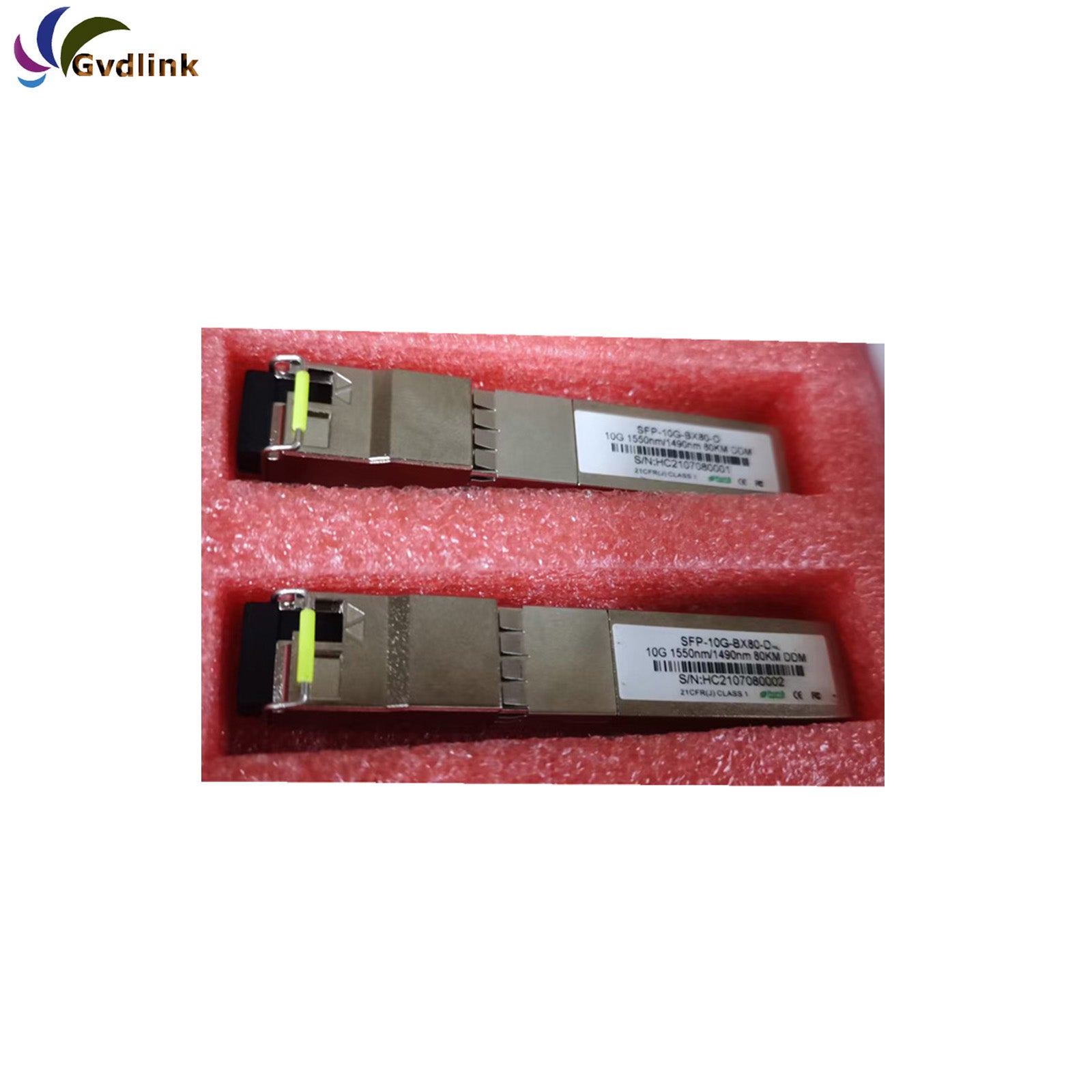 SFP-10G-BX80D-I cisco Compatible 10GBASE BiDi SFP+ 1550nm-TX/1490nm-RX 80km DOM Simplex LC/UPC SMF Optical Transceiver Module