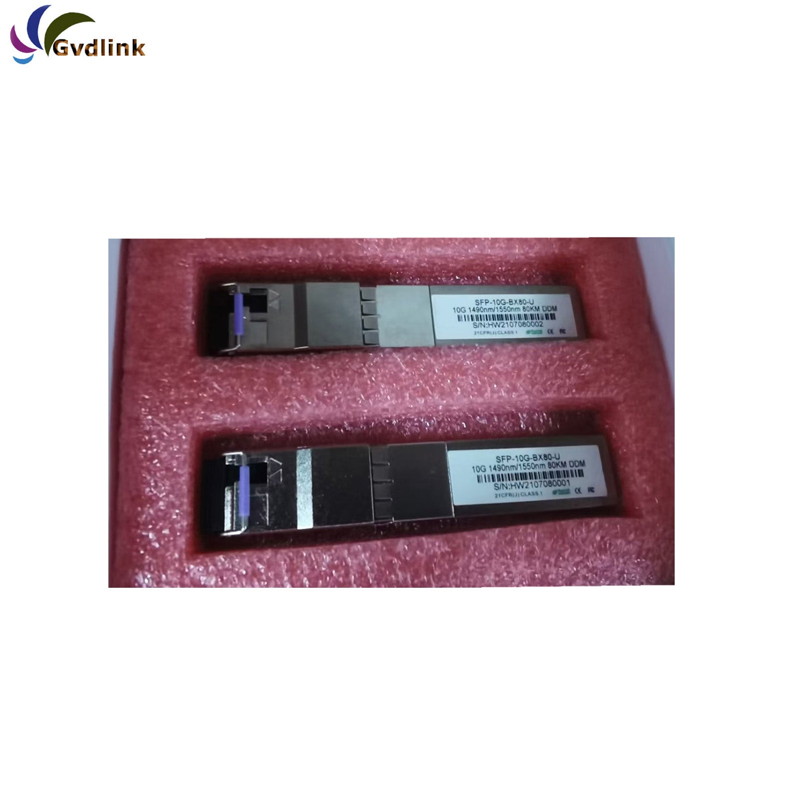 SFP-10G-BX80D-I cisco Compatible 10GBASE BiDi SFP+ 1550nm-TX/1490nm-RX 80km DOM Simplex LC/UPC SMF Optical Transceiver Module